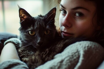 Cat and a lady