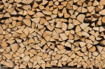 Split and stacked firewood on the whole screen is nothing superfluous.