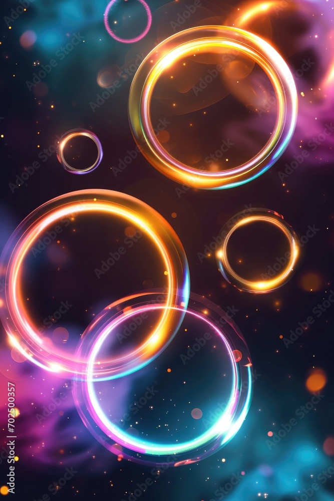 Aufkleber Bubbles floating in the air. Perfect for adding a touch of whimsy to any project