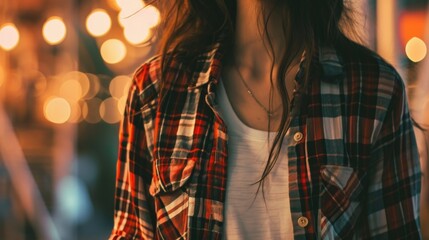 Grunge Goddess Rock a grungeinspired look with this thrifted flannel shirt, a distressed white tee,...