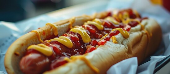 In-car consumption of hot dogs and cold beverages poses a hazardous situation.