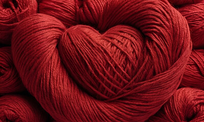 red wool yarn