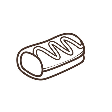 recommend clip art: Line Art Illustration Of  A Bread With Mayonnaise