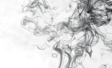 Beautiful swirling gray smoke. Smoke effect texture overlays on transparent background. png