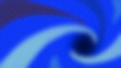 Beautiful blue gradient background with noise and blur effect. Curved lines and black hole motif