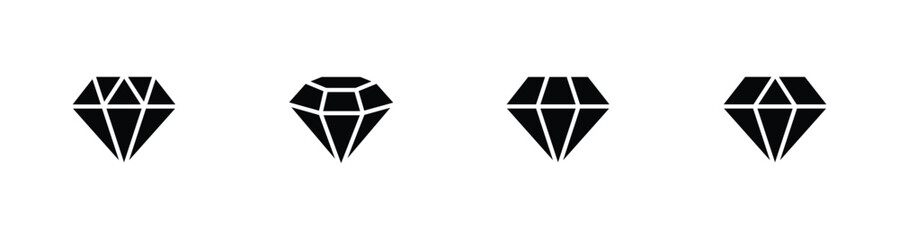 diamonds icon set. diamond collection icon vector illustration 