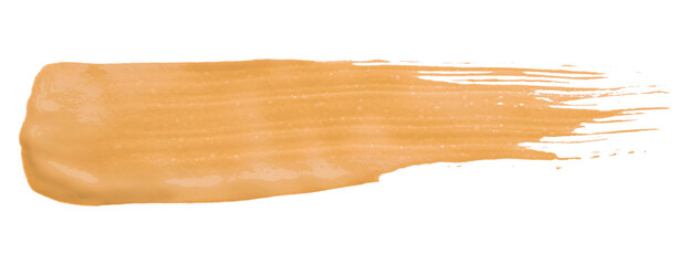 Shiny orange brush watercolor painting isolated on transparent background. watercolor png