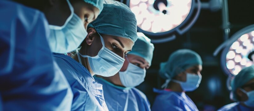 A diverse group of surgeons performing advanced heart surgeries and treatments.