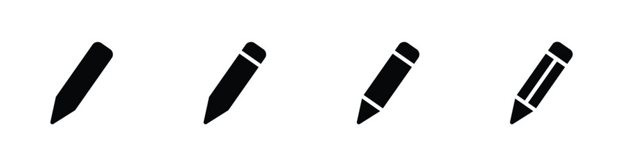 Edit icon set. Pencil icon vector illustration