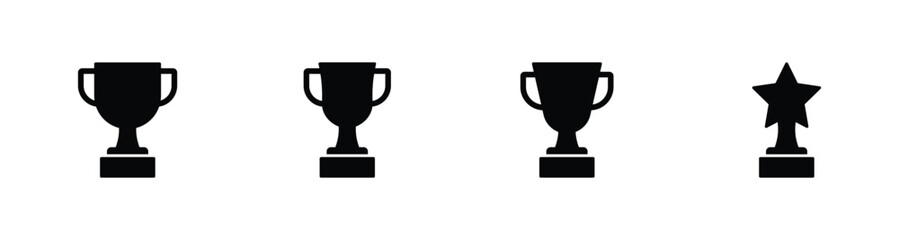 Trophy icon set vector illustration. for web, ui, and mobile apps