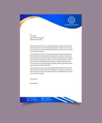 Foto op Canvas Professional corporate company business colorful letterhead template design with a4 size stationary item modern letterhead. © afzal