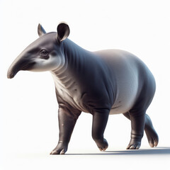 tapir, Tapirus, tapires, Tapiridae, Tapiridos, isolated White background