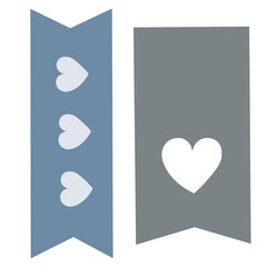 Vector de Etiquetas para usar en tarjeta de San Valentín. Elementos gráficos de romance o para  tarjetas románticas que expresen amor.