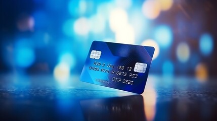Credit card in blur style for background : Generative AI
