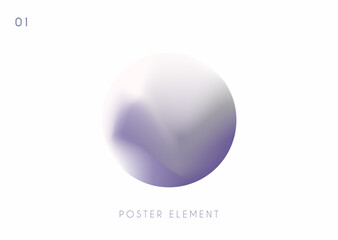 soft mesh gradient isolated on white background, vector design for poster, banner, flyer, element