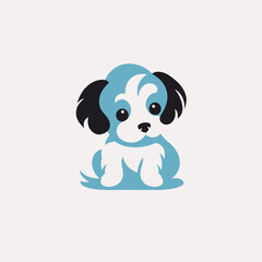 Cute dog logo design vector template. Dog logo design concept.