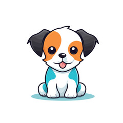 Cute dog logo design vector template. Dog logo design concept.