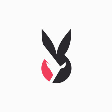 Rabbit abstract icon. Vector design template elements for your application or corporate identity.