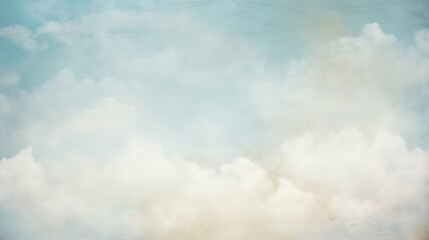 artistic soft cloud and sky with grunge paper texture : Generative AI