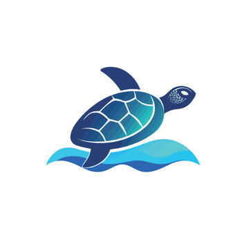 Sea turtle logo design template. Turtle vector icon. Sea turtle logo.