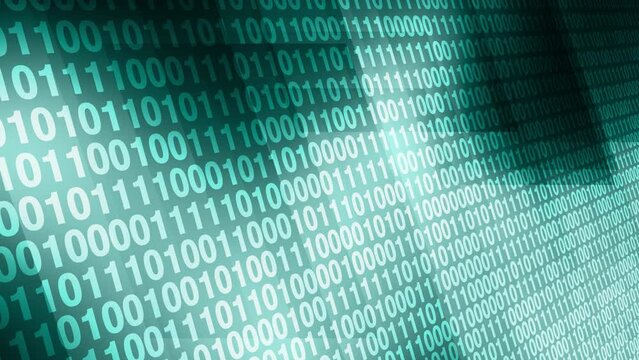 Cyber abstract background showcasing lines of binary code representing technology algorithm, data management, and network security for cybercrime and cyber security