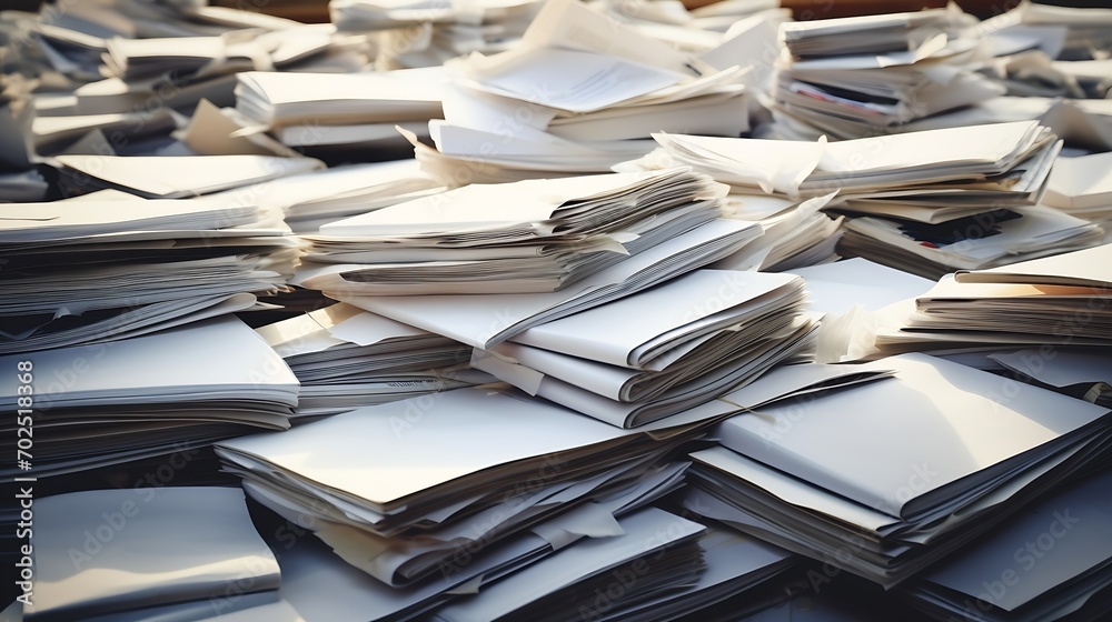 Poster stacks of paper : generative ai