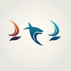 Shark logo design template. Creative shark icon. Vector illustration.