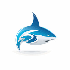 Shark logo design template. Creative shark icon. Vector illustration.