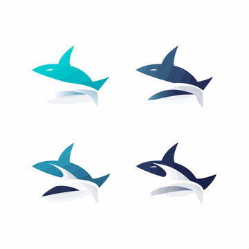 Shark logo design template. Creative shark icon. Vector illustration