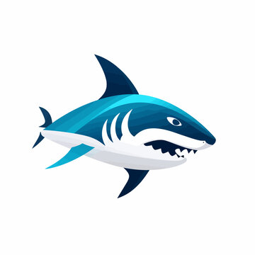 Shark Icon Logo Design Element. Vector Illustration.
