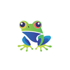 Frog icon. Vector illustration. Isolated on white background.