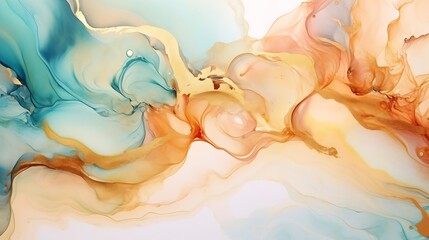 Natural luxury abstract fluid art painting in alcohol ink technique. Tender and dreamy wallpaper....