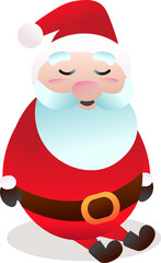 cartoon santa claus take a nap