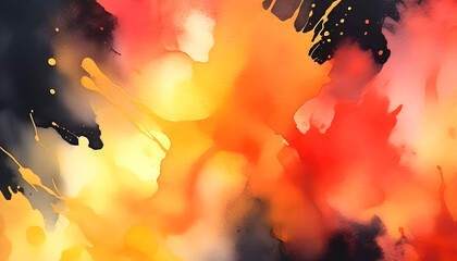 Abstract colorful watercolor for background. Texture paper. Digital art painting.