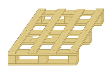 Wooden pallet - Works construction, DIY, industry, logistics, woodwork and joinery