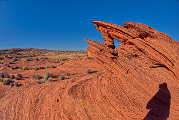 Triangular Arch in the Spur Canyon of Horseshoe Bend AZ