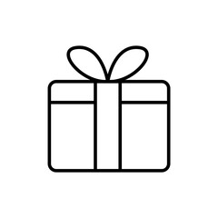 Giftbox outline icons, minimalist vector illustration ,simple transparent graphic element .Isolated on white background