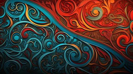abstract background with traditional ornament