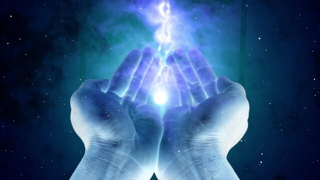Praying Hands emit vibrations of energy to god