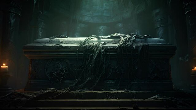 The ancient remains of a forgotten king were carefully encased in a sarcophagus the eerie stillness of the crypt calling out to the living.