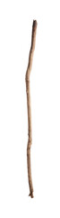 One old wooden stick isolated on white