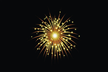 Firework New Year Sticker Design