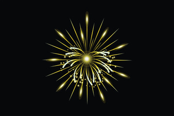 Firework New Year Sticker Design