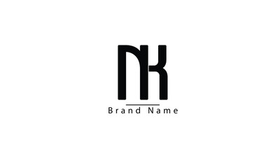 NK KN N K abstract vector logo monogram template