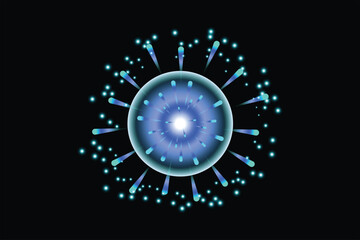 Firework New Year Sticker Design