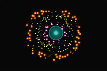 Firework New Year Sticker Design