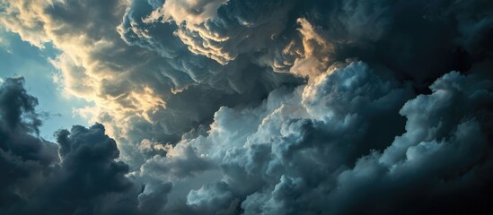 Gloomy stormy clouds - obrazy, fototapety, plakaty