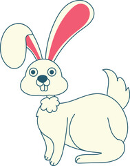 Cute Rabbit vector cartoon illustration