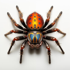 Fototapeta premium Macro spider insect isolated on white background.