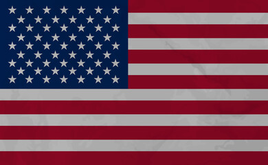 United States flag crumpled. USA grunge